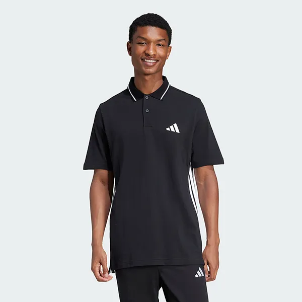 Áo Polo Nam Adidas Essentials 3 Sọc Vải Piqué JE6380 Màu Đen Size XS - Thời trang - Vua Hàng Hiệu