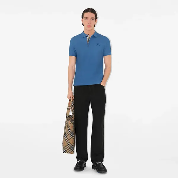 Áo Polo Nam Burberry 8003122 1002 Màu Xanh Size M - Thời trang - Vua Hàng Hiệu