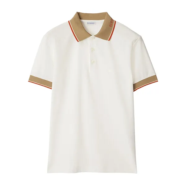 Áo Polo Nam Burberry Logo Collar Cotton 8110096 Màu Trắng Size S - Thời trang - Vua Hàng Hiệu