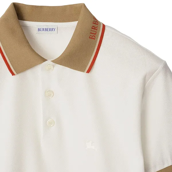 Áo Polo Nam Burberry Logo Collar Cotton 8110096 Màu Trắng Size S - Thời trang - Vua Hàng Hiệu
