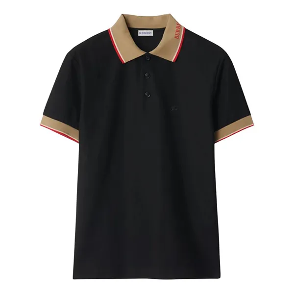 Áo Polo Nam Burberry Logo Collar In Chalk Black 8110934 Màu Đen Size S - Thời trang - Vua Hàng Hiệu