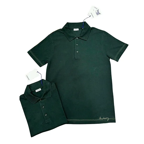 Áo Polo Nam Burberry Logo Embroidered Màu Xanh Rêu Size S - Thời trang - Vua Hàng Hiệu