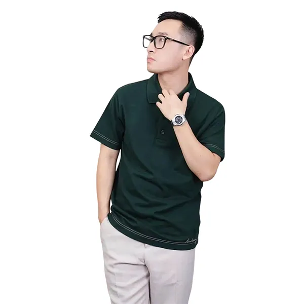 Áo Polo Nam Burberry Logo Embroidered Màu Xanh Rêu Size S - Thời trang - Vua Hàng Hiệu