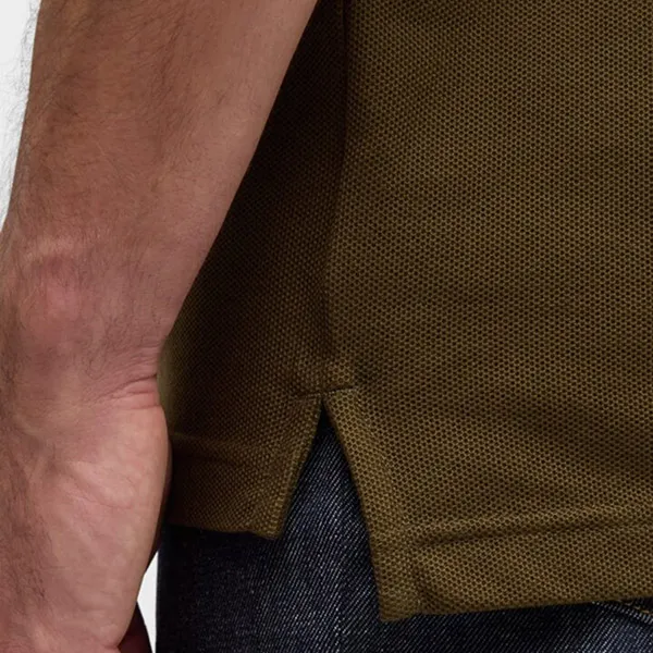 Áo Polo Nam Burberry Men's Cody Check-Collar Polo Shirt Màu Xanh Olive Size XS - Thời trang - Vua Hàng Hiệu