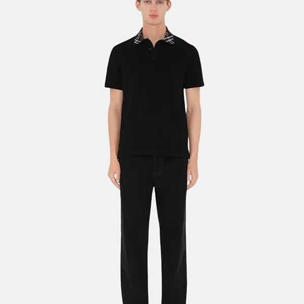 Áo Polo Nam Burberry Shirt Black 8103865 Màu Đen Size S