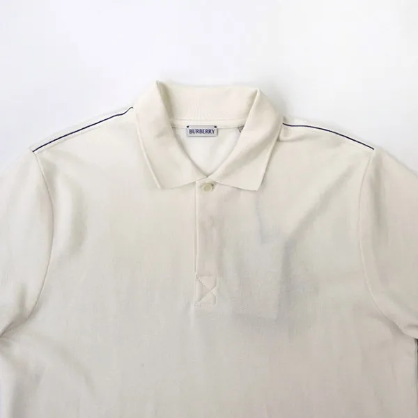 Áo Polo Nam Burberry Striped Cotton In White 80821241 Màu Trắng Size M - Thời trang - Vua Hàng Hiệu