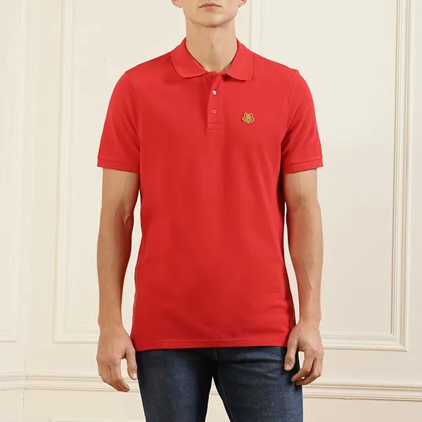 Áo Polo Nam Kenzo Tiger Crest - Red Màu Đỏ Size M - Thời trang - Vua Hàng Hiệu