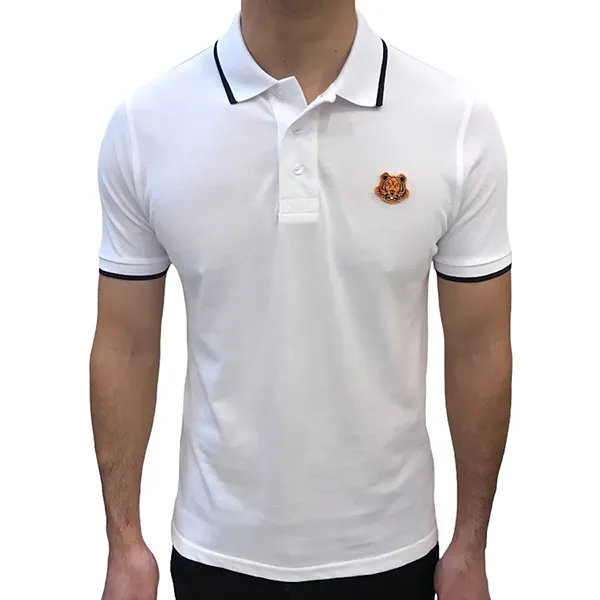 Áo Polo Nam Kenzo Tiger Crest Shirt F755PO0014BA Màu Trắng Size M