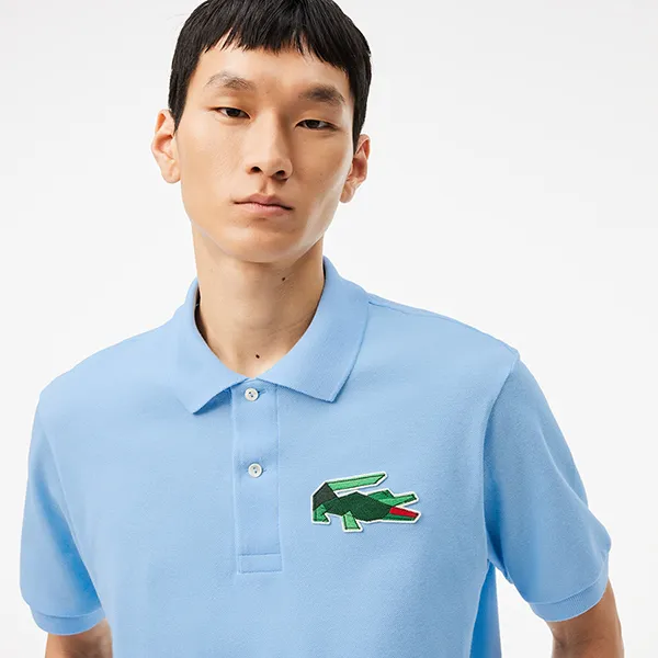 Áo Polo Nam Lacoste Classic Fit L.12.12 Badge Polo Shirt PH3600 HBP Màu Xanh Nhạt Size 3 - Thời trang - Vua Hàng Hiệu