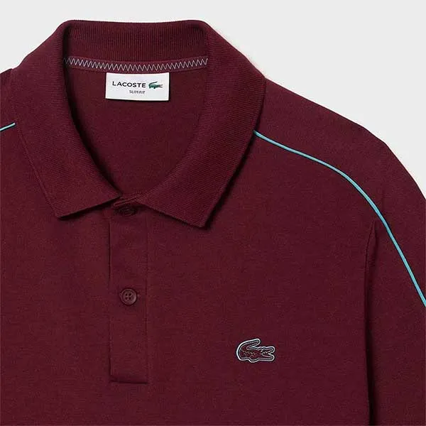 Áo Polo Nam Lacoste Col Bord Cotes Short Sleeve Polo Shirt Red PH1426 Màu Đỏ Size 2 - Thời trang - Vua Hàng Hiệu