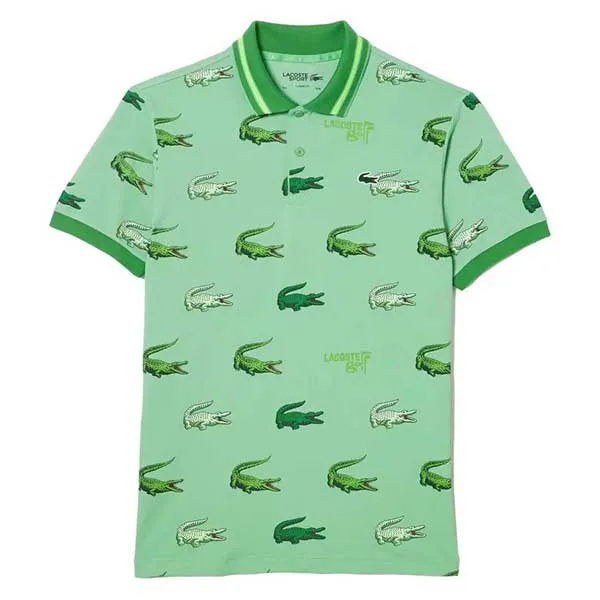Áo Polo Nam Lacoste Golf Crocodile Print Polo Shirt DH518151BT2 PB03 Màu Xanh Green