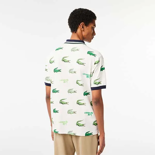 Áo Polo Nam Lacoste Men’s Croc Print Golf Polo DH5181 51 XIB Màu Trắng - Thời trang - Vua Hàng Hiệu