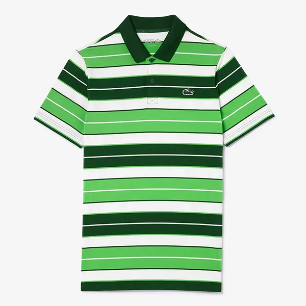 Áo Polo Nam Lacoste Men's Golf Polo Shirt Straight Fit UV Protection DH7497 IQC Màu Xanh Phối Trắng Size 3 - Thời trang - Vua Hàng Hiệu