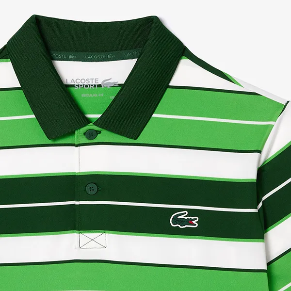 Áo Polo Nam Lacoste Men's Golf Polo Shirt Straight Fit UV Protection DH7497 IQC Màu Xanh Phối Trắng Size 3 - Thời trang - Vua Hàng Hiệu