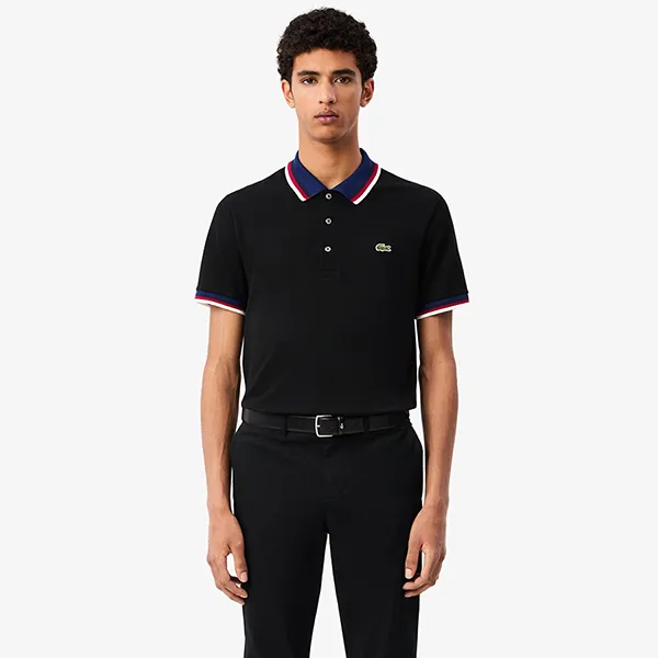 Áo Polo Nam Lacoste Men's Piqué Polo Shirt Regular Fit PH6351 031 Màu Đen Size 3 - Thời trang - Vua Hàng Hiệu