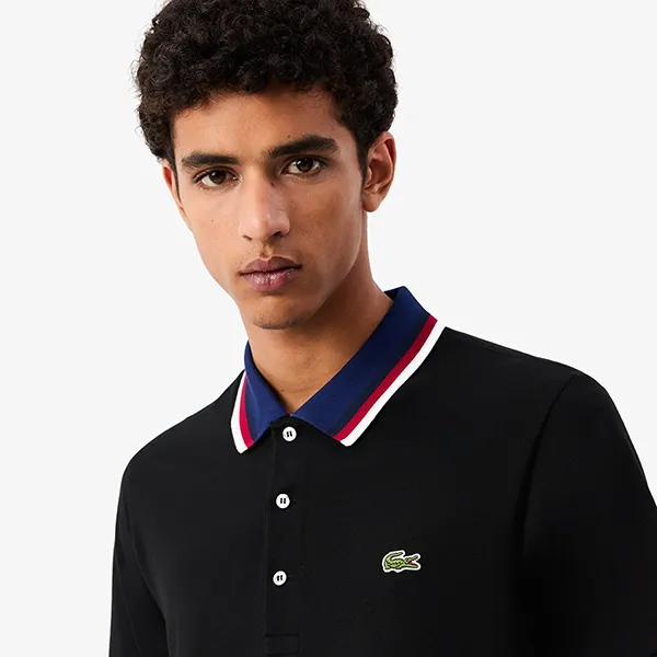 Áo Polo Nam Lacoste Men's Piqué Polo Shirt Regular Fit PH6351 031 Màu Đen Size 3 - Thời trang - Vua Hàng Hiệu