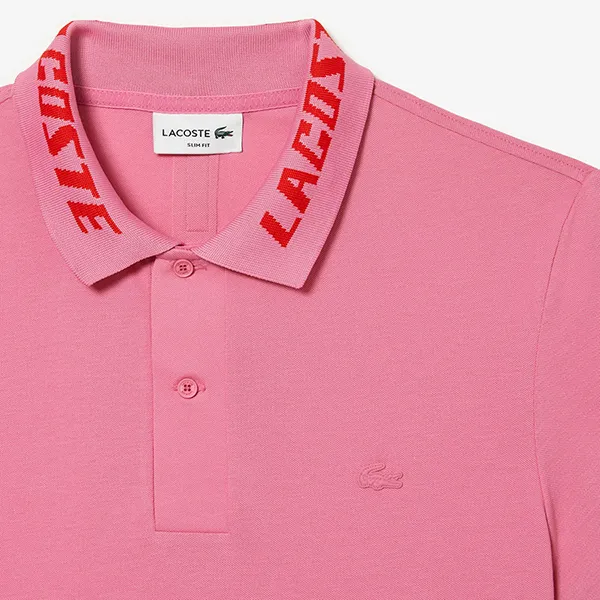 Áo Polo Nam Lacoste Men's Slim Fit Lacoste Movement Polo PH9642 2R3 Màu Hồng Size 4 - Thời trang - Vua Hàng Hiệu