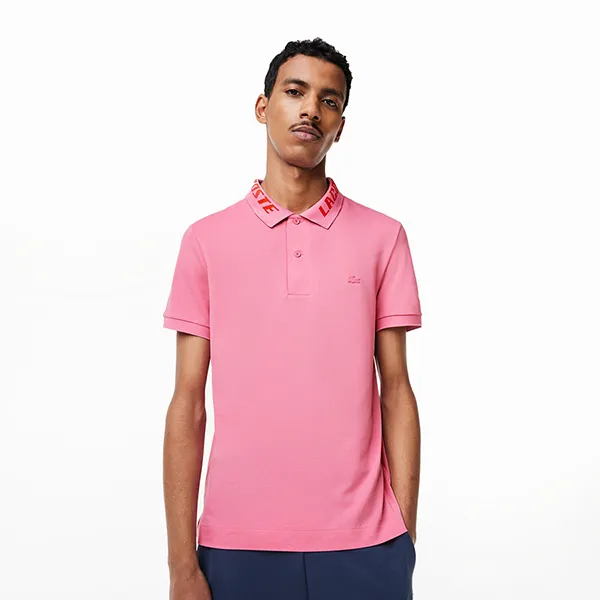Áo Polo Nam Lacoste Men's Slim Fit Lacoste Movement Polo PH9642 2R3 Màu Hồng Size 4 - Thời trang - Vua Hàng Hiệu