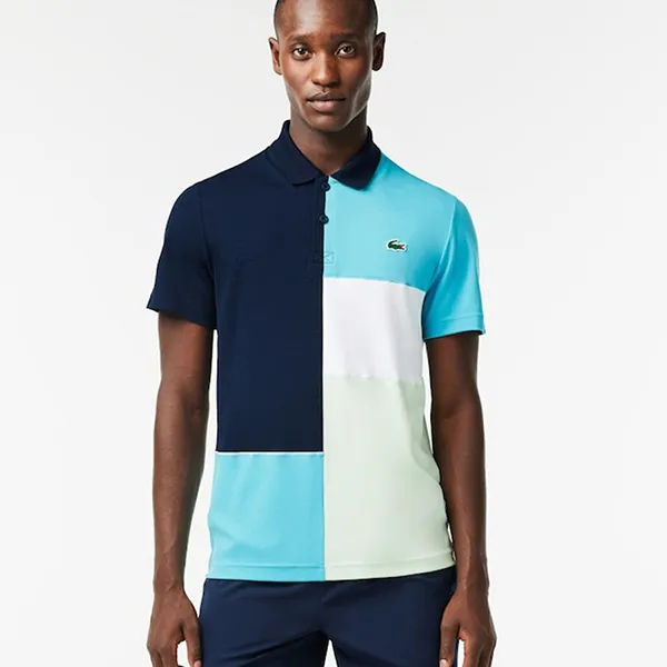 Áo Polo Nam Lacoste Men's Tennis Regular Fit De Fibra Reciclada DH1082-23-RIH Phối Màu Size 2 - Thời trang - Vua Hàng Hiệu