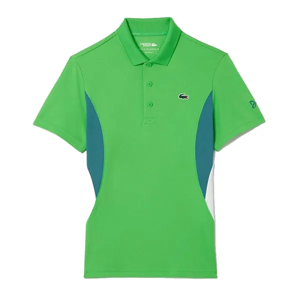 Áo Polo Nam Lacoste Men's Tennis X Novak Djokovic Fan Edition Straight Fit DH7330-IXU Màu Xanh Lá Size 4