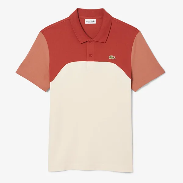 Áo Polo Nam Lacoste Regular Fit L.12.12 Petit Piqué PH2524 HBI/PH9563 51 HBI Màu Trắng/Đỏ Size 5