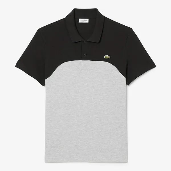 Áo Polo Nam Lacoste Regular Fit L.12.12 Petit Piqué PH2524 LY3 Màu Xám Đen Size 3 - Thời trang - Vua Hàng Hiệu