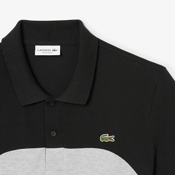 Áo Polo Nam Lacoste Regular Fit L.12.12 Petit Piqué PH2524 LY3 Màu Xám Đen Size 3 - Thời trang - Vua Hàng Hiệu
