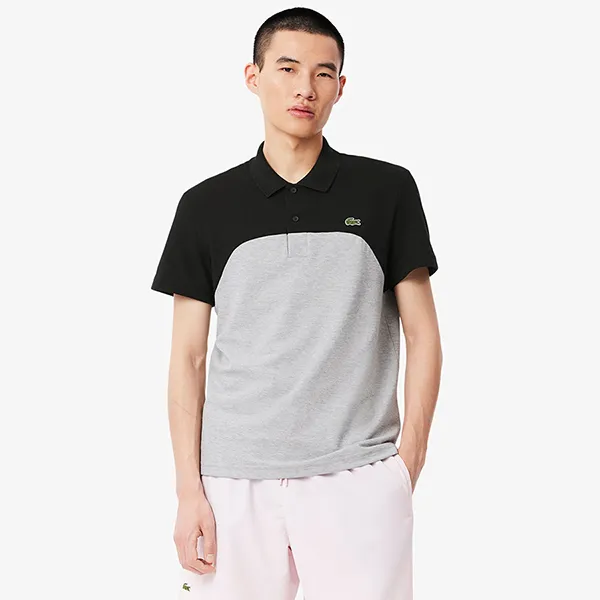 Áo Polo Nam Lacoste Regular Fit L.12.12 Petit Piqué PH2524 LY3 Màu Xám Đen Size 3 - Thời trang - Vua Hàng Hiệu