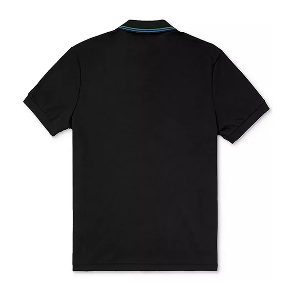 Áo Polo Nam Lacoste Regular Fit Ribbed DH3707 Shirt Black Màu Đen Size 2 - Thời trang - Vua Hàng Hiệu