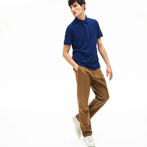 Áo Polo Nam Lacoste Regular Men's Hidden Neckband Shirt LCST PH5060-HEW Màu Xanh Blue Size 2 - Thời trang - Vua Hàng Hiệu