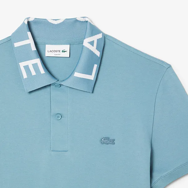 Áo Polo Nam Lacoste Slim Fit Jacquard Branded PH9538 51 HD9 Màu Xanh Blue Size 3 - Thời trang - Vua Hàng Hiệu