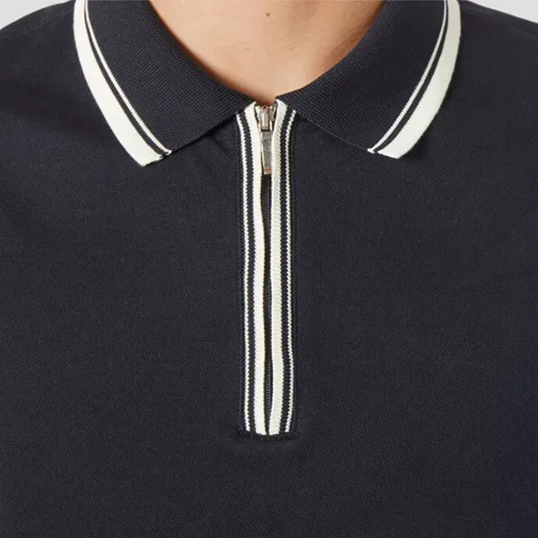 Áo Polo Nam Loro Piana Zip Regatta Cotton In Navy Blue FAI0736 W000 Màu Xanh Navy Size S - Thời trang - Vua Hàng Hiệu