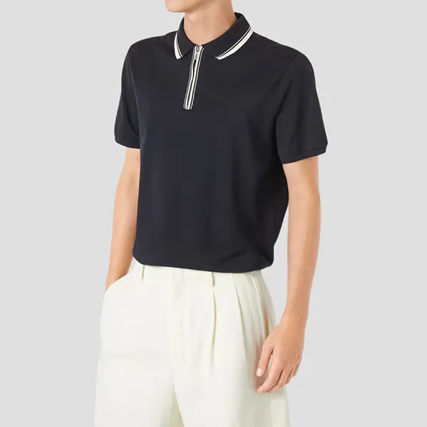 Áo Polo Nam Loro Piana Zip Regatta Cotton In Navy Blue FAI0736 W000 Màu Xanh Navy Size S - Thời trang - Vua Hàng Hiệu