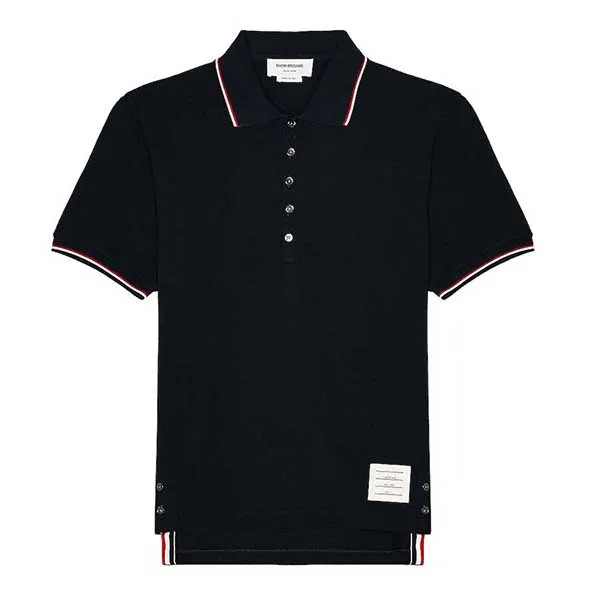 Áo Polo Nam Thom Browne RWB Tipping Stripe Cuff Polo Màu Xanh Navy Size 1 - Thời trang - Vua Hàng Hiệu