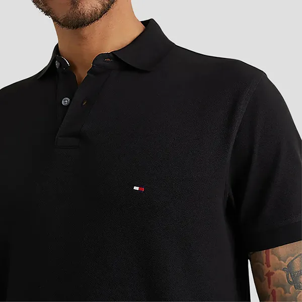 Áo Polo Nam Tommy Hilfiger Logo Embroidery In Black XM0XM04340 BDS Màu Đen Size M - Thời trang - Vua Hàng Hiệu