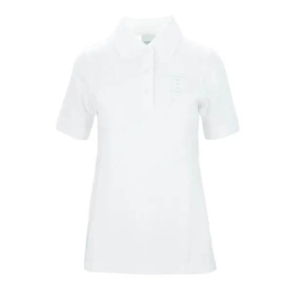Áo Polo Nữ Burberry Women's White Polo With B Logo-Emboirdered Màu Trắng Size S - Thời trang - Vua Hàng Hiệu