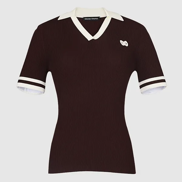 Áo Polo Nữ Chester Charles With Logo CW602KM0479P6 Màu Nâu Chocolate Size S - Thời trang - Vua Hàng Hiệu