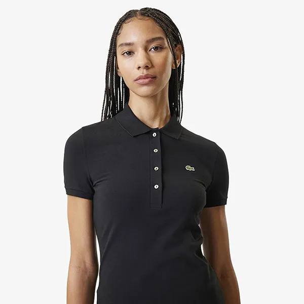 Áo Polo Nữ Lacoste Short Sleeve Slim Fit DF3443 031 Màu Đen Size 38 - Thời trang - Vua Hàng Hiệu