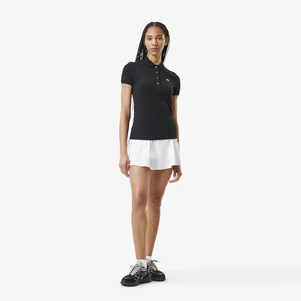 Áo Polo Nữ Lacoste Short Sleeve Slim Fit DF3443 031 Màu Đen Size 38 - Thời trang - Vua Hàng Hiệu