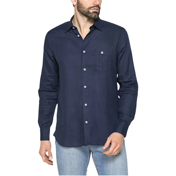 Áo Sơ Mi Nam Carrera Jeans Men's Long Sleeve Linen And Lyocell Shirt T213A1254A_687 Màu Xanh Than Size L - Thời trang - Vua Hàng Hiệu