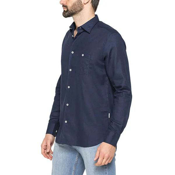 Áo Sơ Mi Nam Carrera Jeans Men's Long Sleeve Linen And Lyocell Shirt T213A1254A_687 Màu Xanh Than Size L - Thời trang - Vua Hàng Hiệu