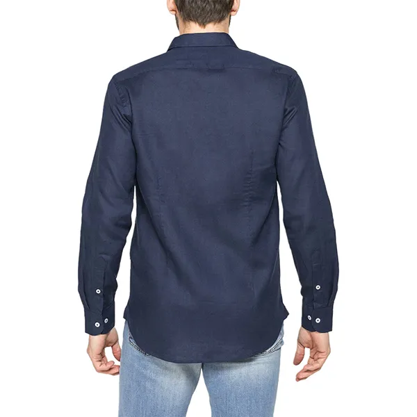 Áo Sơ Mi Nam Carrera Jeans Men's Long Sleeve Linen And Lyocell Shirt T213A1254A_687 Màu Xanh Than Size L - Thời trang - Vua Hàng Hiệu
