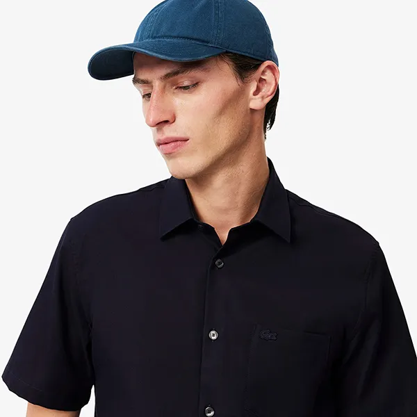 Áo Sơ Mi Cộc Tay Nam Lacoste CH8528 HDE Regular Fit Short Sleeved Màu Xanh Đen Size 38 - Thời trang - Vua Hàng Hiệu