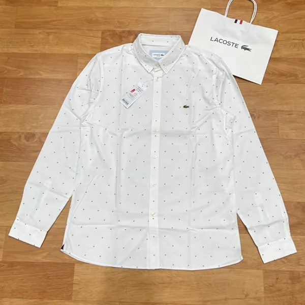 Áo Sơ Mi Dài Tay Nam Lacoste Slim Fit Shirt Màu Trắng Size 39 - Thời trang - Vua Hàng Hiệu