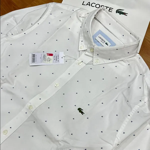 Áo Sơ Mi Dài Tay Nam Lacoste Slim Fit Shirt Màu Trắng Size 39 - Thời trang - Vua Hàng Hiệu