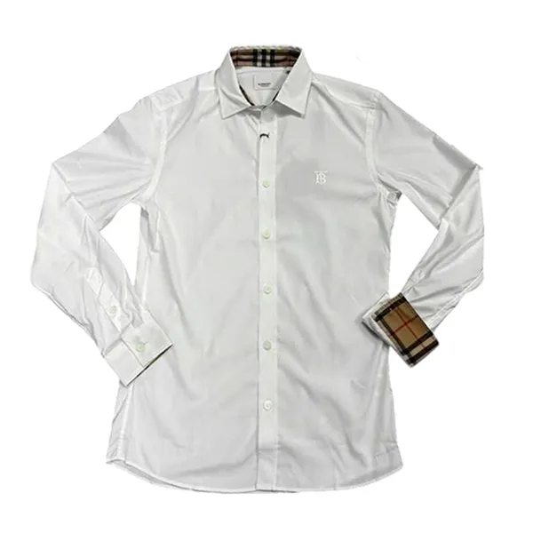 Áo Sơ Mi Nam Burberry Cotton Logo TB Long Sleeve White Màu Trắng Size XS - Thời trang - Vua Hàng Hiệu