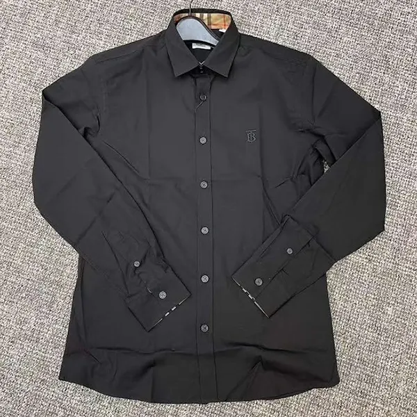 Áo Sơ Mi Nam Burberry Cotton Poplin Long Sleeve Shirt Black Màu Đen Size XS - Thời trang - Vua Hàng Hiệu