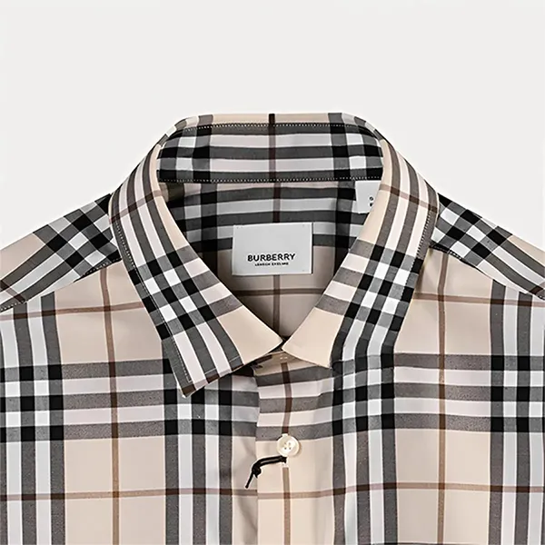 Áo Sơ Mi Nam Burberry SS Shefford Modern Beige Màu Be Size XS