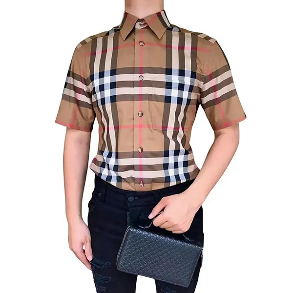 Áo Sơ Mi Nam Burberry With Vintage Brown 8084291 Màu Nâu Size XS - Thời trang - Vua Hàng Hiệu