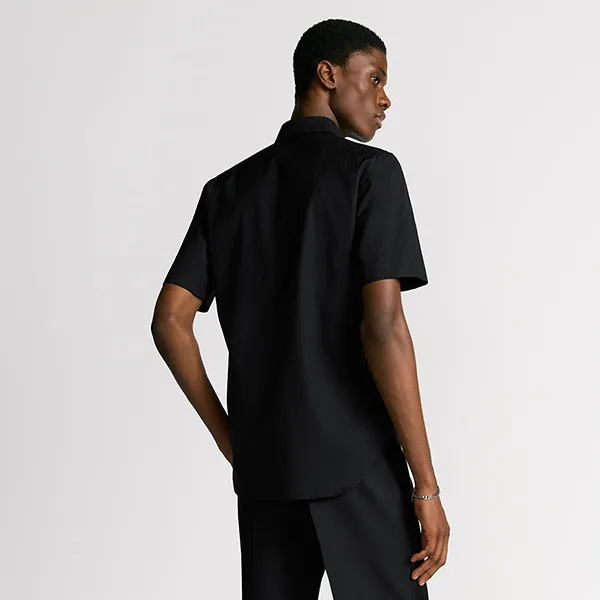 Áo Sơ Mi Nam Dior Oblique Short-Sleeved Shirt Black Cotton Jacquard 013C503A4743_C989 Màu Đen Size 38 - Thời trang - Vua Hàng Hiệu